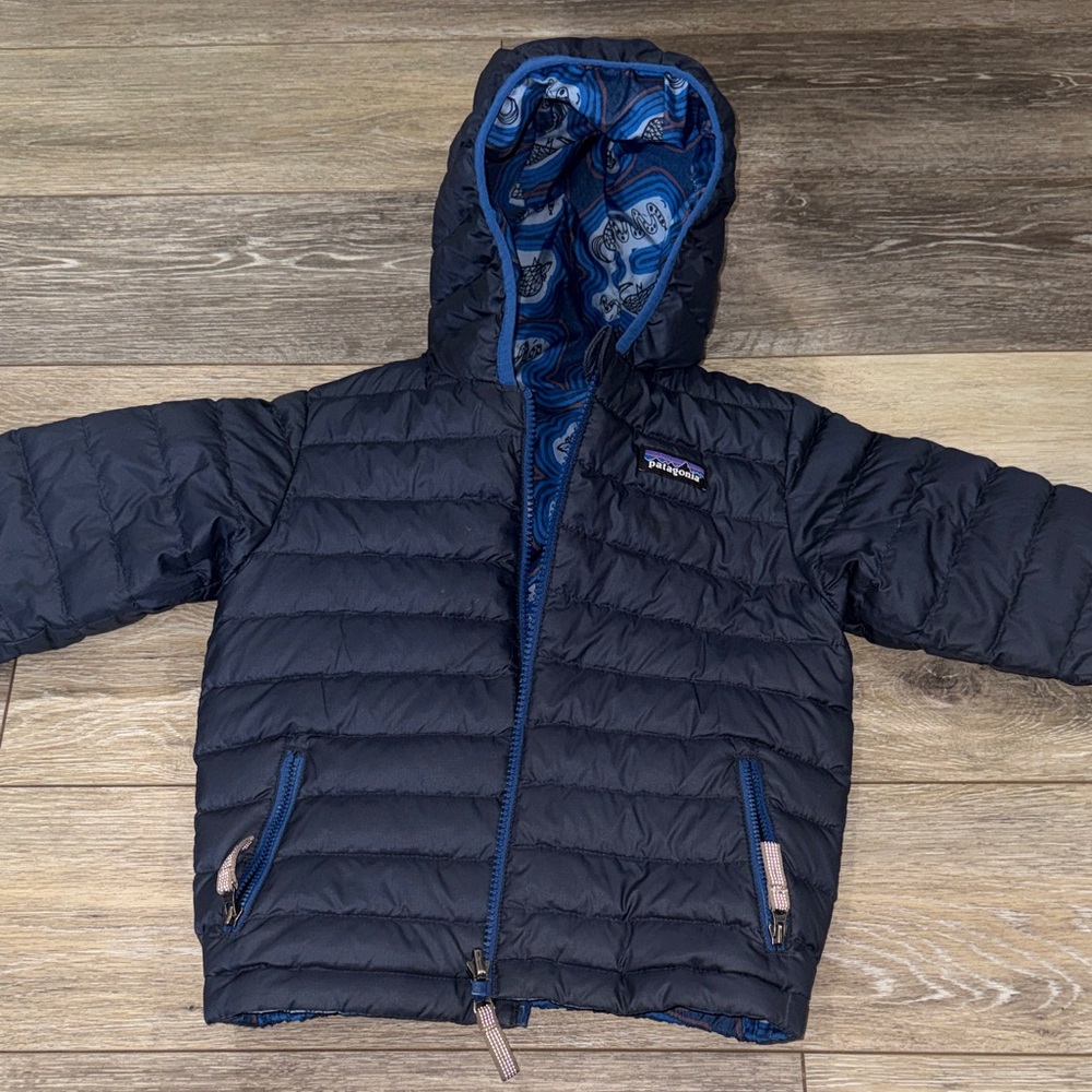 Patagonia Kids Dark Blue Puffer Jacket